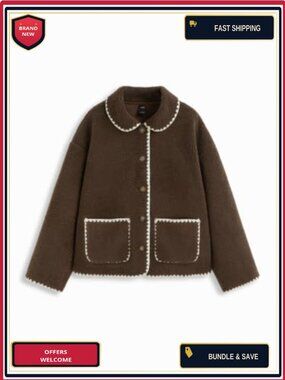 Sherpa Fleece Long Sleeve Teddy Jacket Collared Button Down Coat